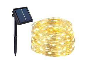 4260605647031 - - led Lichterkette Solar Wasserdicht Solarleuchte led Solarlichterkette Kupferdraht Innen Außen Dekolicht Outdoor für Garten Balkon Party