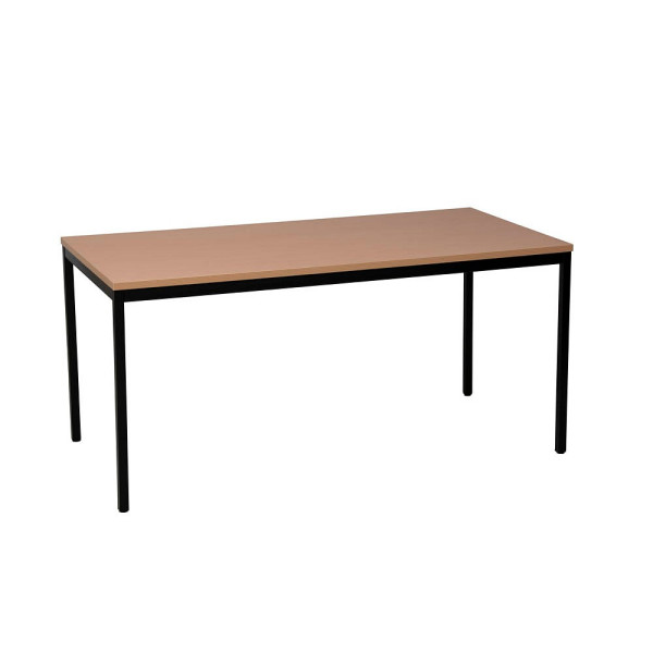 4260610840816 - Mehrzwecktisch buche rechteckig Vierkantrohr schwarz 1600 x 600 x 750 cm