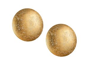 4260618141625 - Leuchten - Retro led Wandleuchte 2er Set rund ø 22 cm Lampenschirm Metall Goldfarben 8W