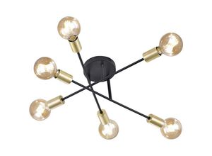 4260618142264 - Leuchten - Design led Deckenleuchte mehrflammig Schwarz & Bronze