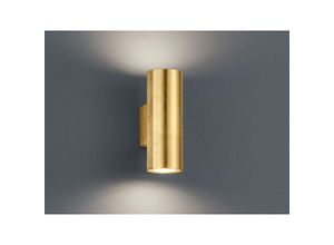 4260618142363 - Leuchten - Trendige led Wandleuchte in gold foliert up & down Strahler 165cm Ø6cm