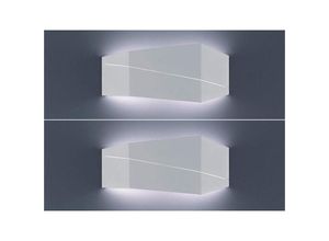 4260618142899 - Leuchten - Moderne led Wandleuchten 2er Set in weiß matt Up & Down Light 40x18cm