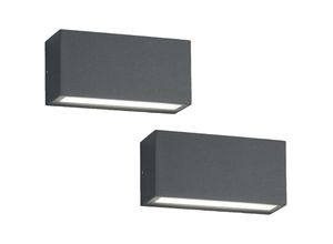 4260618143735 - Leuchten - led Außenwandleuchte 2er Set Up- & Down Light in Anthrazit