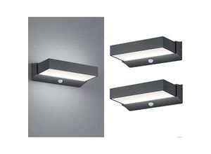 4260618144220 - Trio Leuchten - led Außenwandleuchten mit Bewegungsmelder Anthrazit IP65 - 2er Set