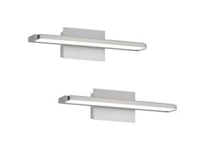 4260618146828 - Fischer&honsel - 2er set led Wandlampen Silber schwenkbar & dimmbar 40cm lang