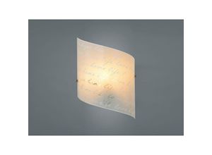 4260618147061 - LED Wandleuchte mit Glasschirm satiniert & Schrift Dekor Höhe 30cm