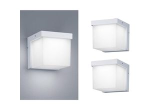 4260618147337 - Trio Leuchten - Moderne led Außenwandlampen in Weiß matt IP54 - 2er Set Außenbeleuchtung Haus