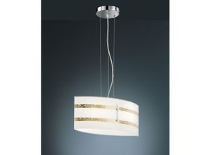 4260618147498 - Leuchten - Coole led Pendelleuchte mit satiniertem Lampenschirm aus Glas mit Gold Streifen