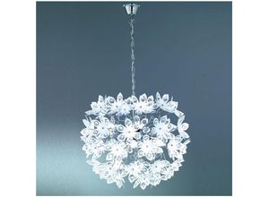 4260618148389 - Reality Leuchten - Elegante led Pendelleuchte im floral Design mit Acryl Blüten & Steinen Ø50cm