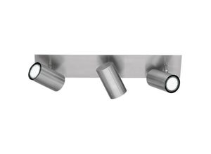 4260618148990 - Meinewunschleuchte - Moderner led Deckenstrahler aus Silber mattem Metall mit 3 schwenkbaren Spots