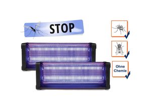 4260618149423 - 2er Set Insektenvernichter 360° Stechmückenfalle mit UV Licht Bereich je 150m²