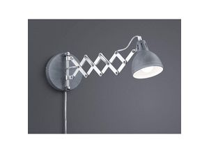4260618149942 - Meinewunschleuchte - Verstellbare led Wandleuchte mit Scherengelenk aus Metall in Betonfarben