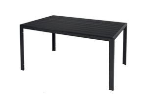 4260618691892 - - Alu Polywood Gartentisch anthrazit schwarz 150x90x74cm-M691892   MC372220