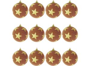 4260618694046 - 12 Stk Weihnachtbaumkugeln Stern 8 cm Kupfer-Gold-MYW53769-4-kupfer-gold