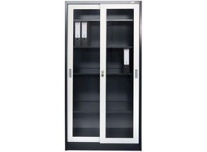 4260620350138 - Jet-line - Aktenschrank St Petersburg dunkelgrau-weiss