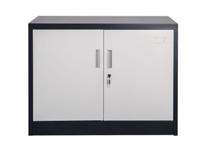 4260620350220 - Aktenschrank SARATOW dunkelgrau weiss