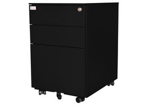 4260620354464 - Jet-line - Rollcontainer in schwarz Rollschrank Bürocontainer