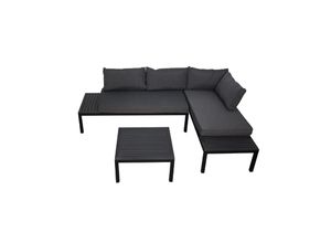 4260620355065 - Lounge Set Gartenset KASSANDRA Outdoor Balkon Wetterfest schwarz Jet-Line