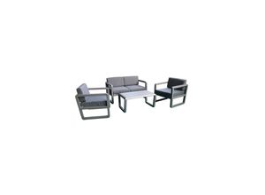 4260620355089 - Gartenlounge Garten-Set Delfi grau UV bestädig