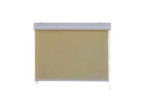 4260620356000 - Vertikalmarkise 10x23 m Balkonmarkise Kassettenrollo Sichtschutzrollo beige Outdoor