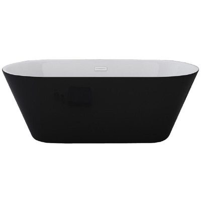 4260620357885 - Badewanne Design LAUSANNE II schwarz Freistehend 170 x 80 cm