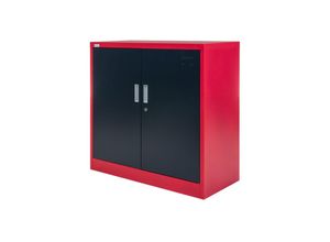 4260620358394 - Jet-line - Bueromoebel Aktenschrank kiew rot dunkelgrau 90x40x90cm Metall