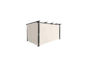 4260620358820 - Gardine Seitenvorhang für Pavillon Luxor beige 2 Stück à ca 4m Breite