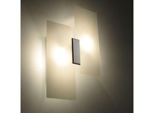 4260623711875 - Wandleuchte Armin aus Glas in Weiß E27 max 2 x 60W - white