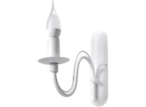 4260623712063 - Wandleuchte Bennet aus Stahl in Weiß E14 max 40W - white - Famlights