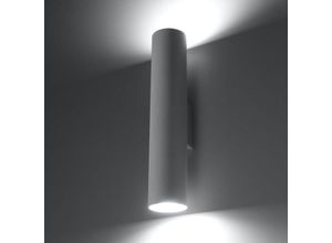 4260623713169 - Wandleuchte Brian aus Stahl in Weiß GU10 max 2 x 40W - white - Famlights