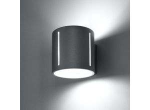 4260623713442 - Wandleuchte Yannis aus Aluminium in Grau G9 max 40W - grey - Famlights