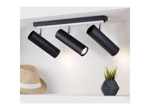 4260623714814 - Famlights - Deckenleuchte Kaja aus Stahl in Schwarz GU10 3 x 40 w - black