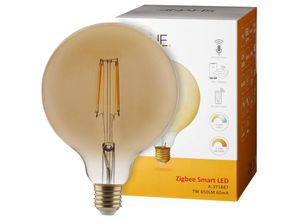 4260623717051 - Smartes ZigBee led Leuchtmittel E27 amber tunable white Globe - G125 7W 650 Lumen 1er-Pack - Amber - Shyne