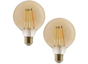 4260623719314 - Smartes ZigBee led Leuchtmittel E27 amber tunable white Globe - G80 7W 650 Lumen 2er-Pack - Amber - Shyne