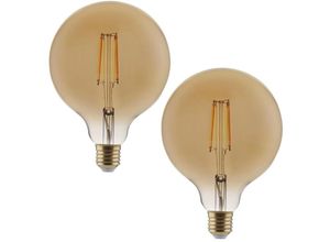 4260623719338 - Smartes ZigBee led Leuchtmittel E27 amber tunable white Globe - G125 7W 650 Lumen 2er-Pack - Amber - Shyne