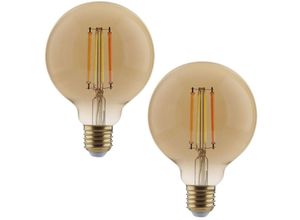 4260623719345 - Smartes ZigBee led Leuchtmittel E27 amber tunable white Globe - G95 7W 650 Lumen 2er-Pack - Amber - Shyne