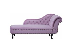 4260624116433 - Beliani - Chaiselongue Rechtsseitig Violett Samtstoff Holzfüße Glamourös - Violett