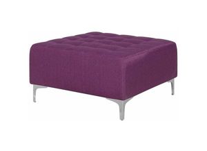 4260624116976 - Beliani - Ottomane Violett Stoff Metallbeine Modern Eleganz