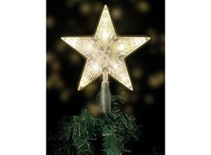 4260625741719 - Spetebo - led Weihnachtsbaum Spitze 22 cm - 10 led - Beleuchteter Stern für den Christbaum mit Netzteil