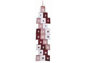 4260625743744 - Spetebo - Adventskalender zum Hängen 24 Taschen - 118x33 cm - Wand Kalender zum befüllen