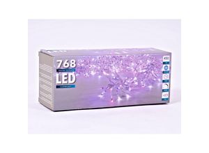 4260625744031 - Spetebo - led Lichterkette mit 768 led - Länge 450 m Leuchtfarbe blau und pink - Party Deko Beleuchtung für Innen- und Außen mit Timer und Dimmer