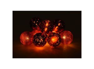 4260625744291 - Spetebo - Lichterkette aus Christbaumkugeln - 230 cm - 10 led Baumkugeln in rot - Weihnachts Deko Beleuchtung Tannenbaum Kugeln