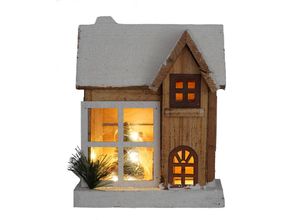 4260625744451 - Spetebo - led Weihnachtshaus 26 cm - Haus mit Schneedach