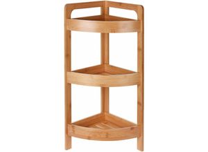 4260625747230 - Spetebo - Bambus Badezimmer Regal - 61 cm - Eckregal Holz Standregal Bad Regal Holzregal