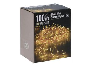 4260625749838 - Spetebo - Cluster Micro Lichterkette 100 led warmweiß - 100 cm - Büschel Leuchtdraht Drahtlichterkette