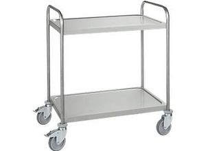 4260626150558 - Edelstahlwagen B 1045 x T 645 mm Vollgummi Radgehäuse verzinkt