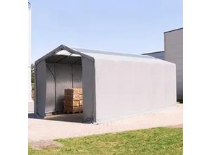 4260626590712 - Outlander 4x12m Zelthalle PVC-Plane grau mit Statik (Erduntergrund) - (94317)