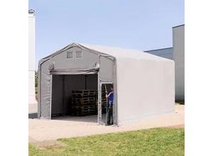 4260626592242 - Outlander 6x6m Zelthalle PVC-Plane grau mit Statik (Erduntergrund) - (93873)
