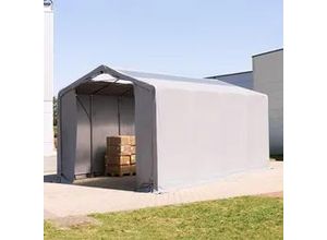 4260626594345 - Outlander 4x8m Zelthalle PVC-Plane grau mit Statik (Betonuntergrund) - (94085)
