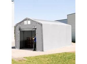 4260626594352 - Outlander 4x8m Zelthalle PVC-Plane grau mit Statik (Betonuntergrund) - (94086)